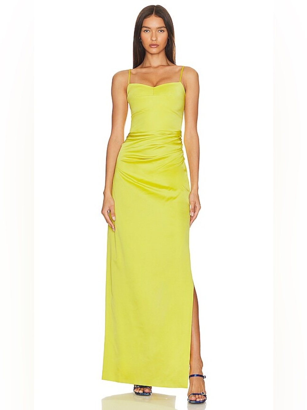 GAUGE81 VONA DRAPED maxi yellow DRESS gown 36
